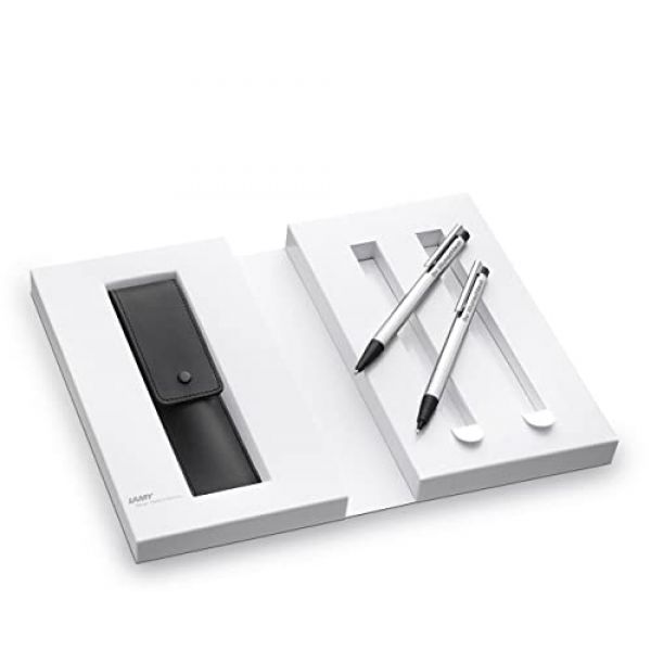 LAMY Set Kugelschreiber mit Bleistift Geschenkbox Silber Matt