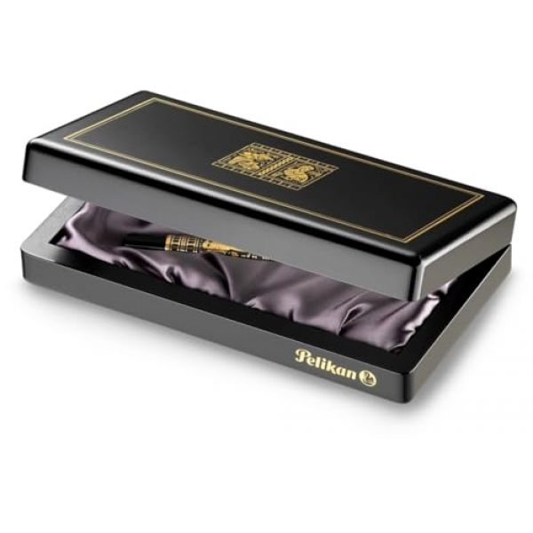 Pelikan Toledo Kolbenfüllhalter mit Gold-Applikationen