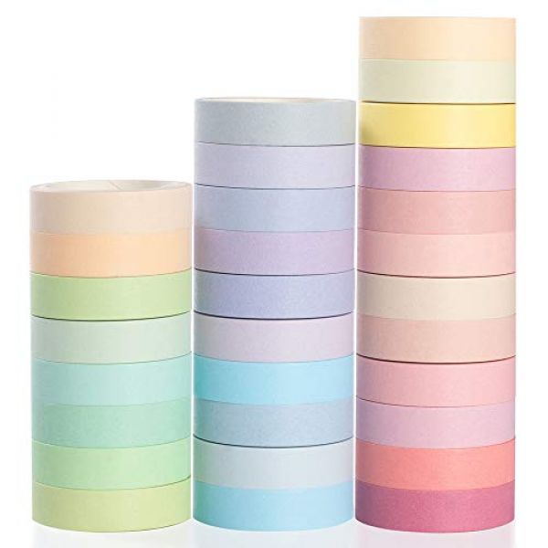 YUBBAEX einfarbiges Washi Tape für Wände und Möbel