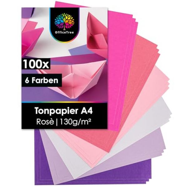 OfficeTree Bastelpapier rosa in A4