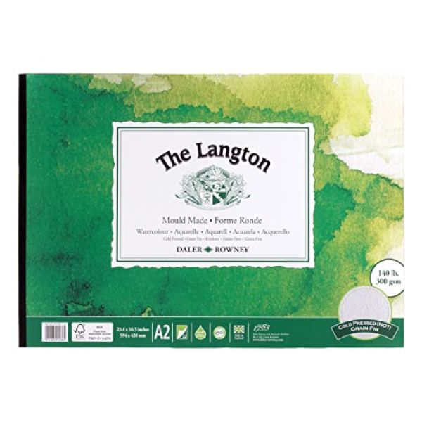 Daler-Rowney The Langton Aquarellpapier A2 mit Gummibindung