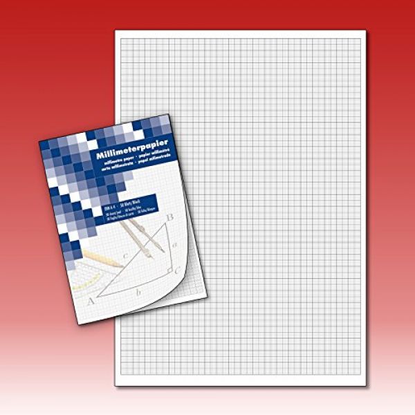 Millimeterpapier A4 Block weiß
