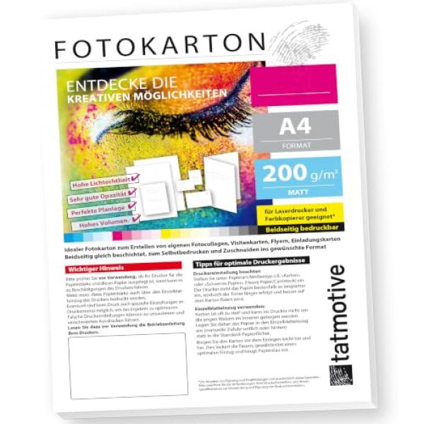TATMOTIVE Fotokarton für Laserdrucker matt