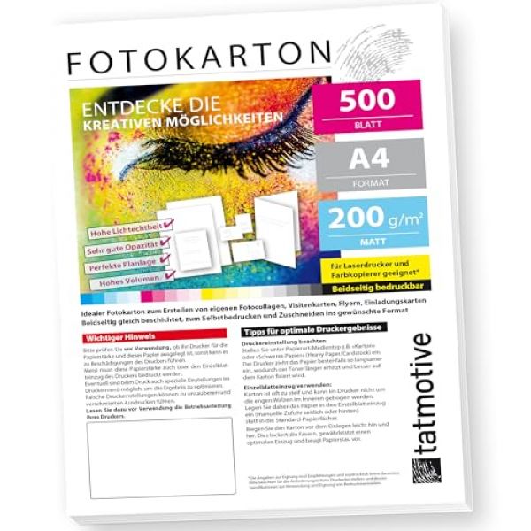 TATMOTIVE Fotokarton für Laserdrucker matt
