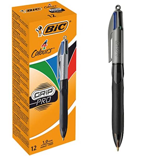BIC Kugelschreiber mehrfarbig 4 Colours Grip Pro 12er Set