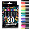 12 Farben Textilstifte Textilmarker Stoffmalstifte Stoffmaler Stoffmarker Malen 